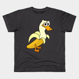 Funny Cartoon Banana Duck Hybrid Humor Meme Kids T-Shirt